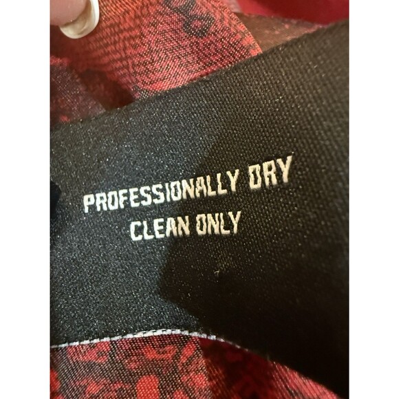 Guess Red Wool Blend Military Peacoat Jacket Double Breasted Belted Medium NEW - Picture 7 of 11